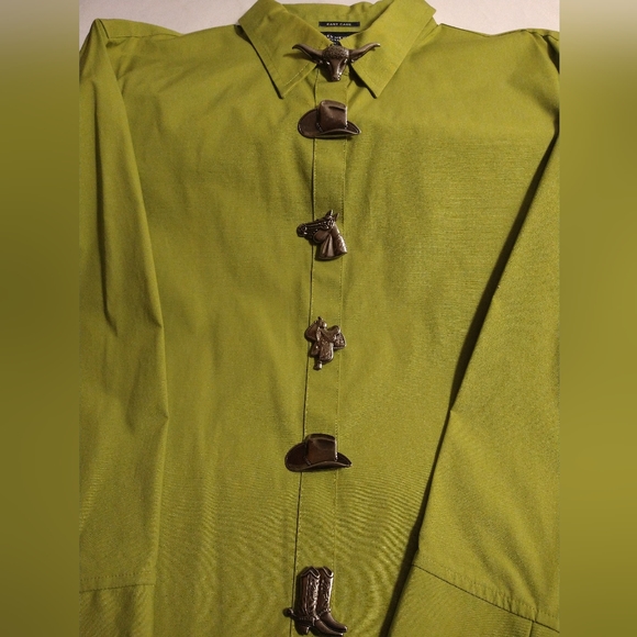 METAL WESTERN THEME HINGED BUTTON COVERS SET (NWT) - Picture 3 of 4